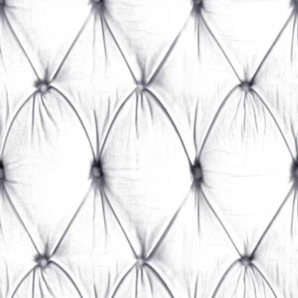 White Chesterfield Button Back Wallpaper - Image 3