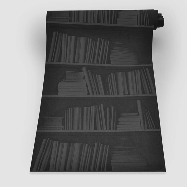 Black Bookshelf Wallpaper - Image 2
