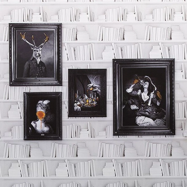 White Bookshelf Wallpaper - Image 4