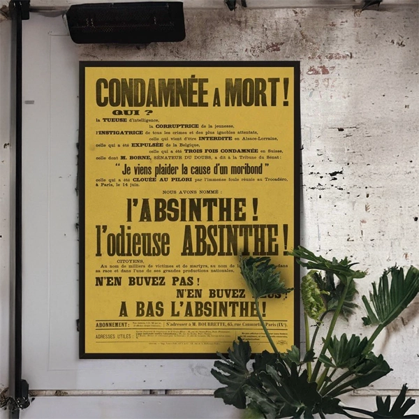 Ink & Drop - absint typography Art Print - House of Otoko