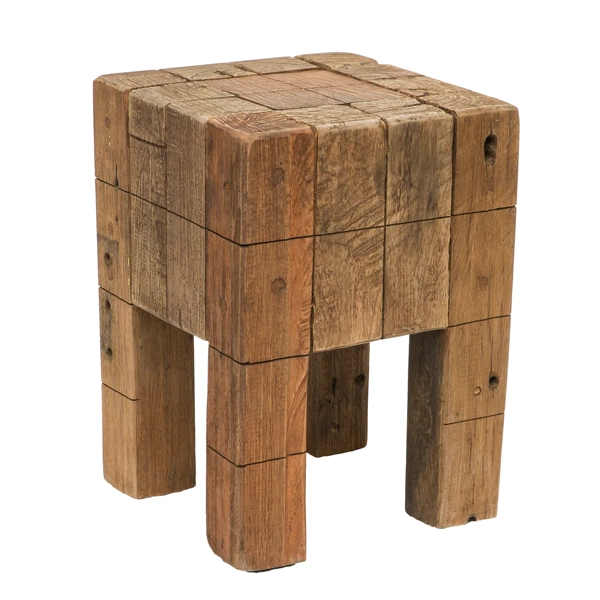 RECLAIMED WOOD STOOL