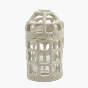 Pique Fleurs White Rosie Vase